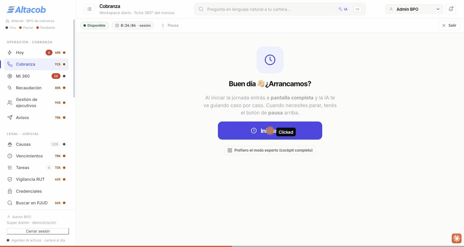 Iniciar jornada (modo guiado)